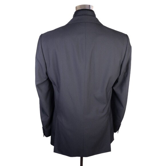 JF Ferrar 2-Pcs Suit Gray Modern Fit Jacket Blazer Sz 40L Pants 34X32 EUC Poly - Picture 8 of 16